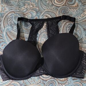 Paramour Black Lace Racerback Push-Up Bra